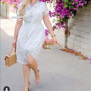 Romantic Tie Neck, Pleated skirt, midi dress